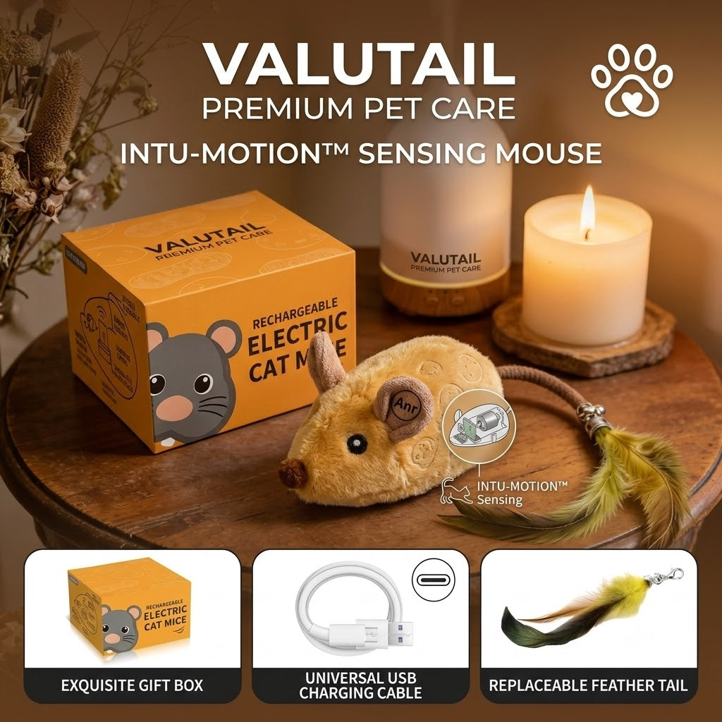 ValuTail™ AI Intu-Motion Sensing Smart Mouse Toy