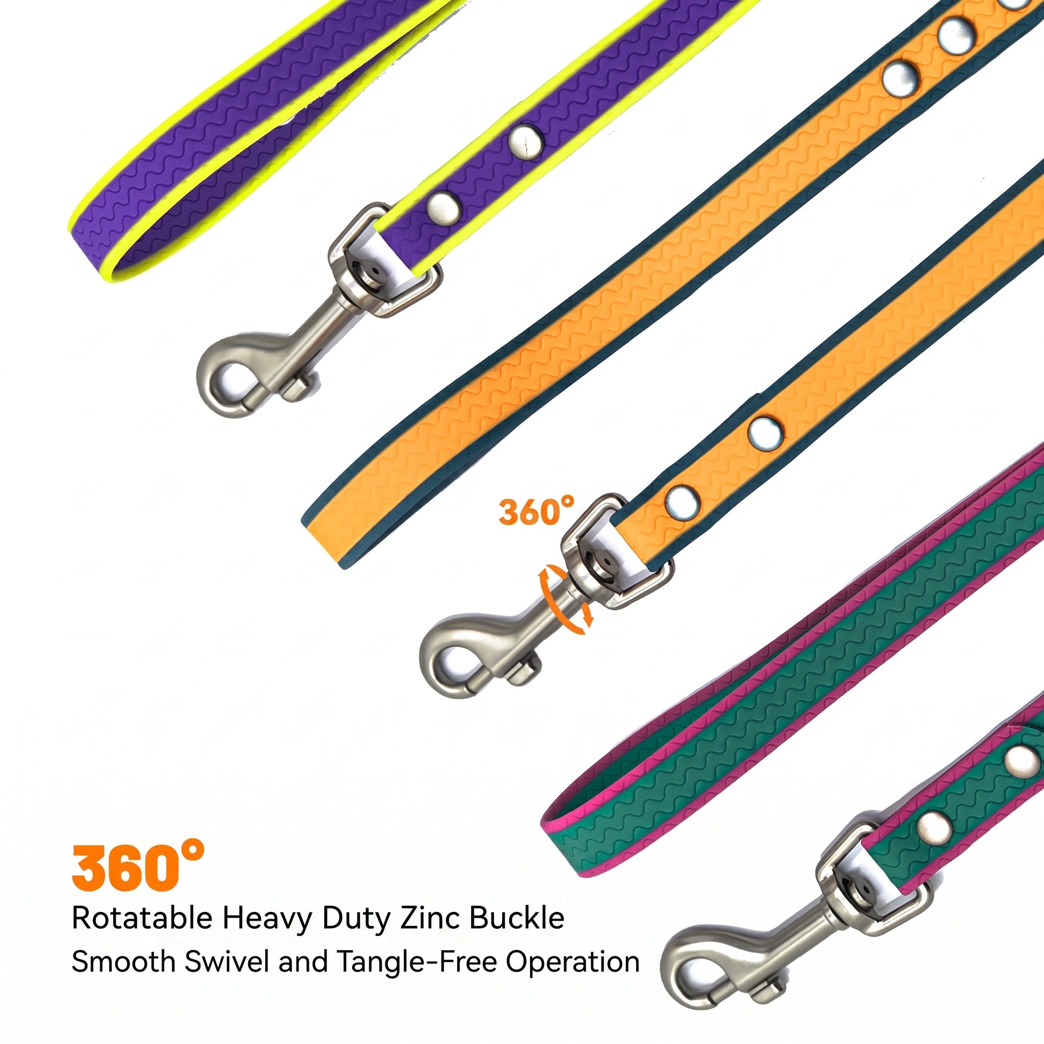 10 Feet Waterproof Long Dog Training Leash - PVC Coated, Odorproof & Tangle-Free Lead for All Dog Breeds