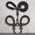 Heavy-Duty Reflective Dual Dog Leash Set – Tangle-Free Double Bungee Extension with Comfortable Padded Handle for 2 Dogs