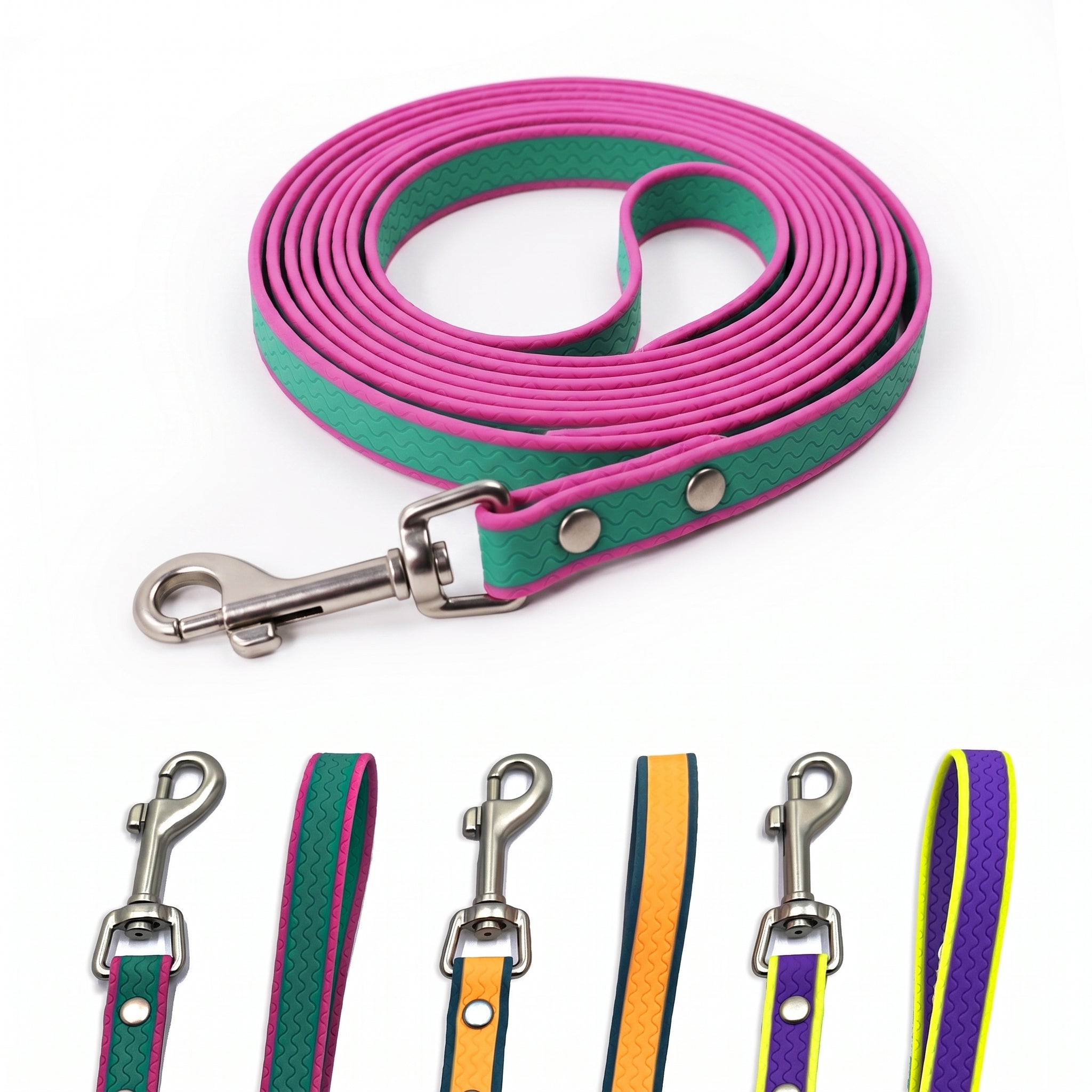 10 Feet Waterproof Long Dog Training Leash - PVC Coated, Odorproof & Tangle-Free Lead for All Dog Breeds