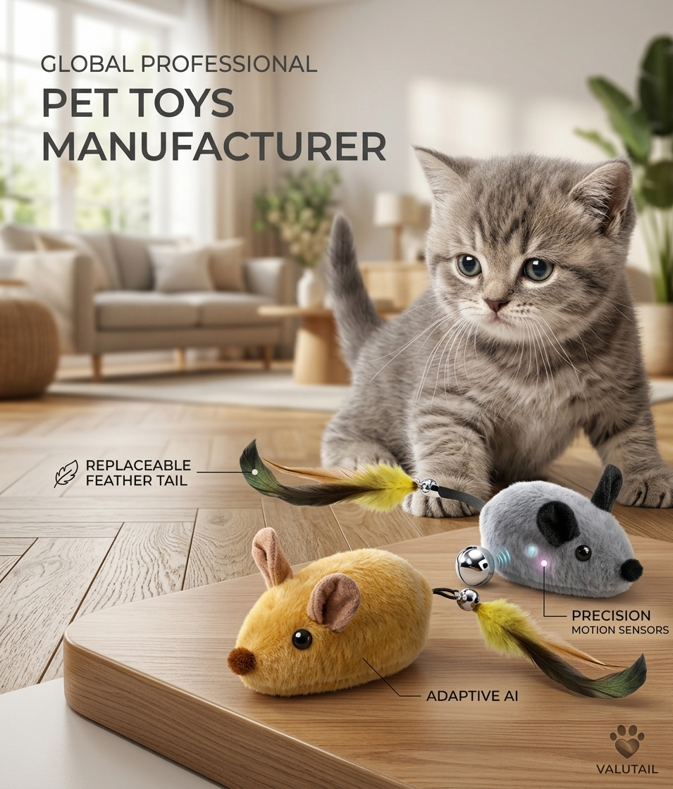ValuTail™ AI Intu-Motion Sensing Smart Mouse Toy