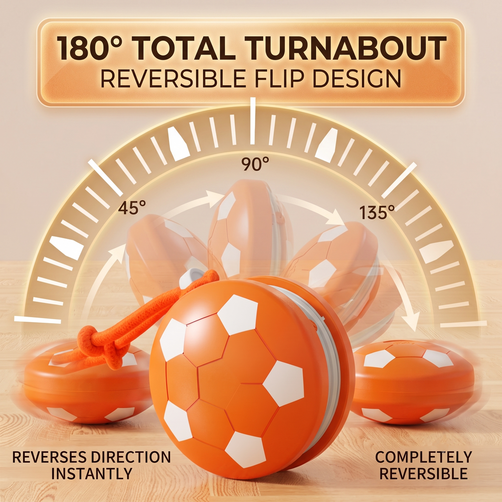 ValuTail™ Interactive Smart Soccer Pet Toy - Automatic Rolling & Tug-of-War Combo