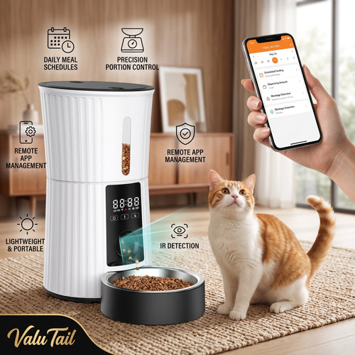4L Smart Pet Feeder - Automatic Food Dispenser with LCD, APP, & Scheduled Feeding for Dogs and Cats