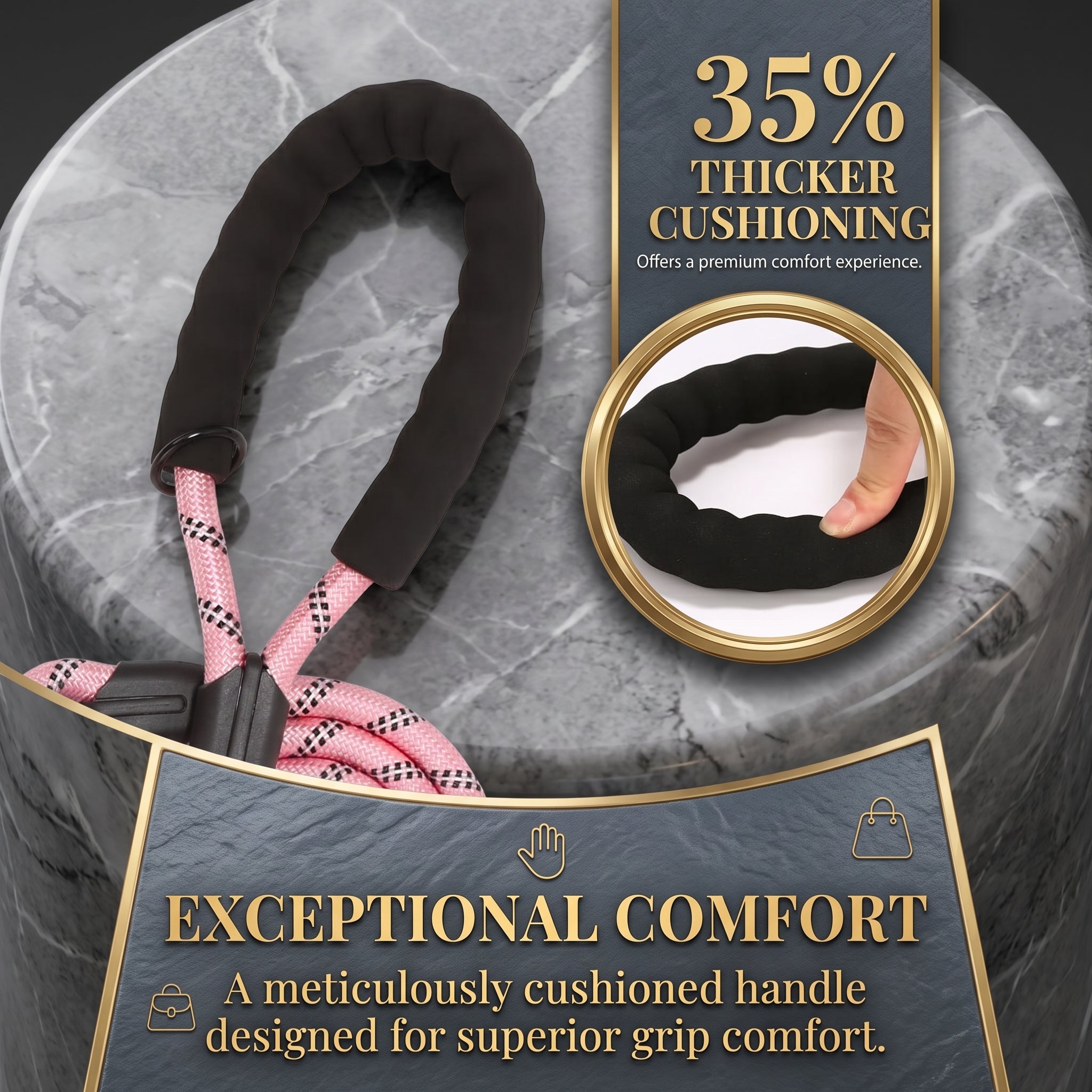 Heavy-Duty Reflective Dual Dog Leash Set – Tangle-Free Double Bungee Extension with Comfortable Padded Handle for 2 Dogs