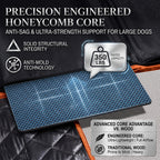 Heavy-Duty Waterproof 7-Layer Backseat Dog Cover with Honeycomb Support Board