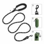 ValuTail™ 6 FT Heavy Duty Reflective Dog Leash with Padded Handle & Poop Bag Dispenser