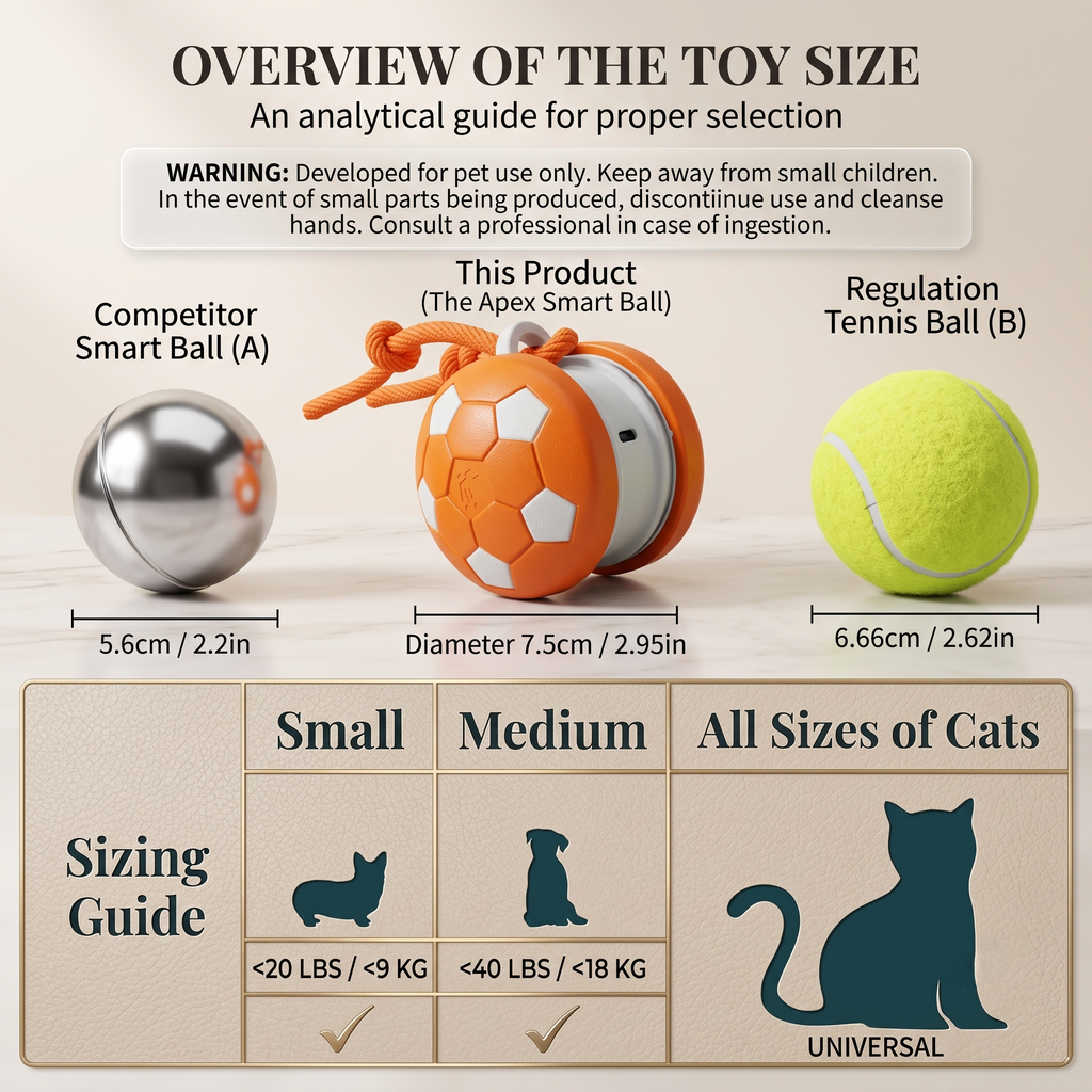 ValuTail™ Interactive Smart Soccer Pet Toy - Automatic Rolling & Tug-of-War Combo