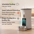 4L Smart Pet Feeder - Automatic Food Dispenser with LCD, APP, & Scheduled Feeding for Dogs and Cats