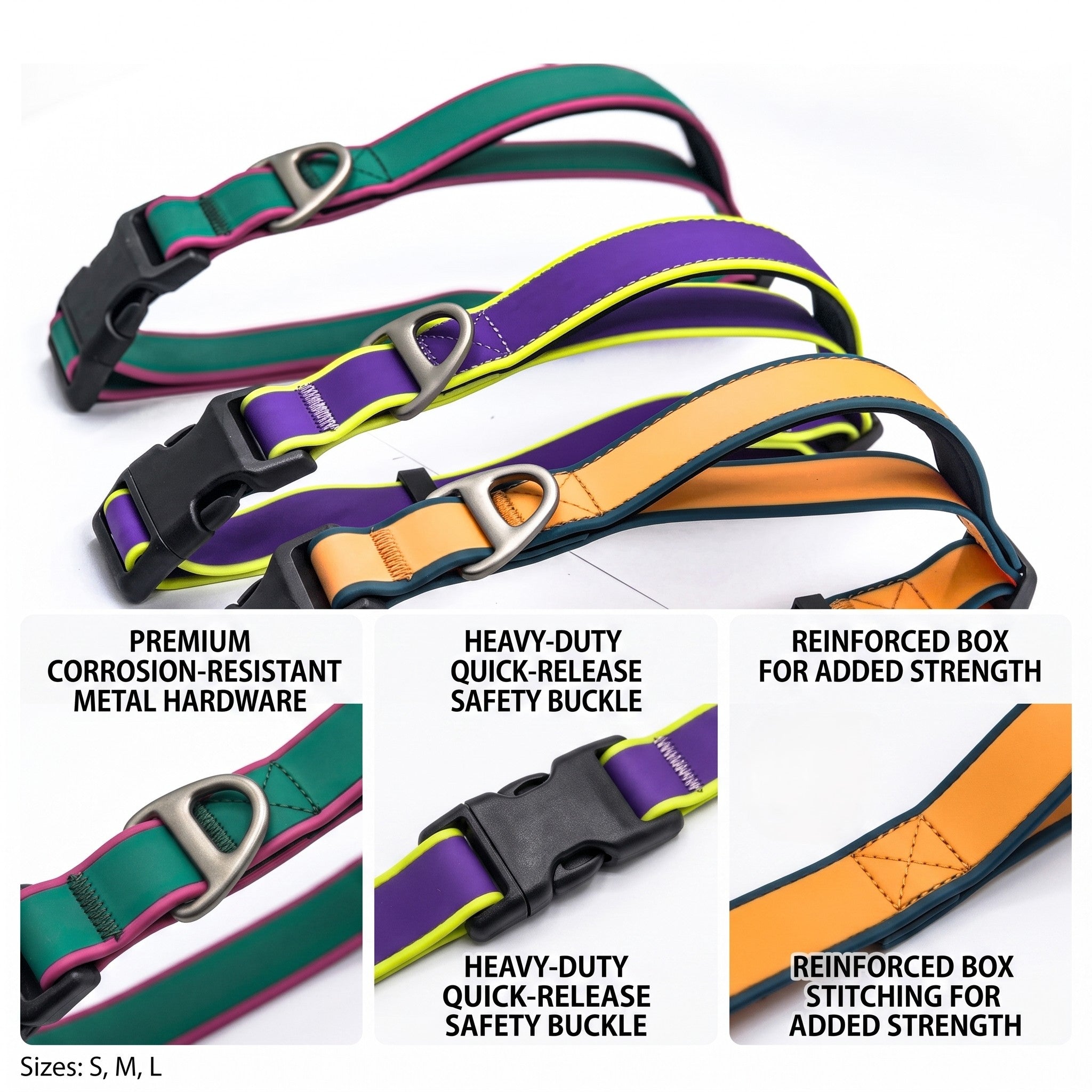 Waterproof Coated PVC Dog Collar with Integrated Control Handle