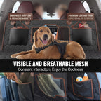 Heavy-Duty Waterproof 7-Layer Backseat Dog Cover with Honeycomb Support Board