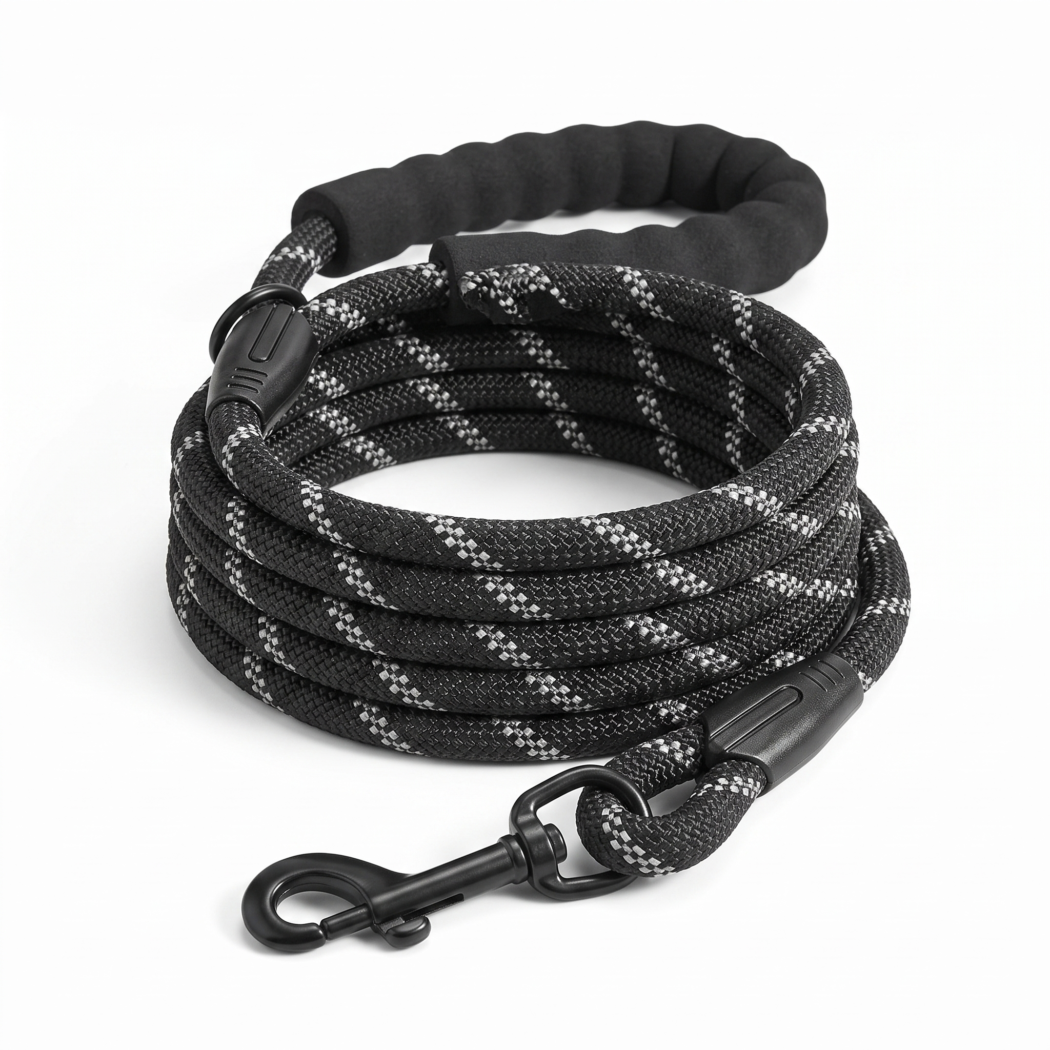 ValuTail™ 6 FT Heavy Duty Reflective Dog Leash with Padded Handle & Poop Bag Dispenser