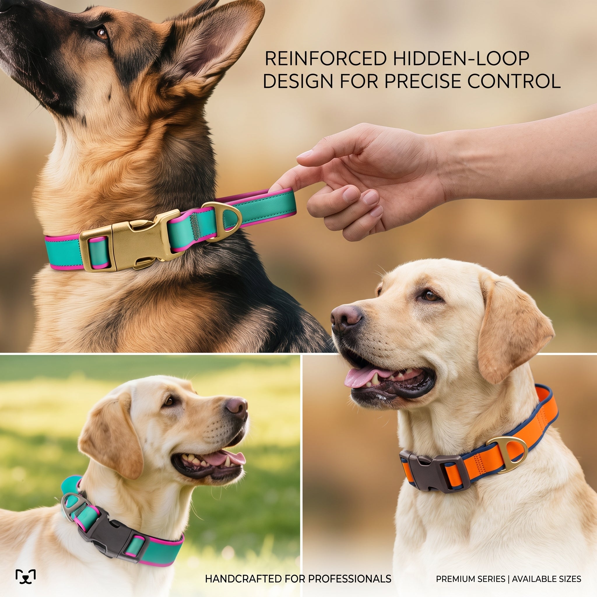 Waterproof Coated PVC Dog Collar with Integrated Control Handle