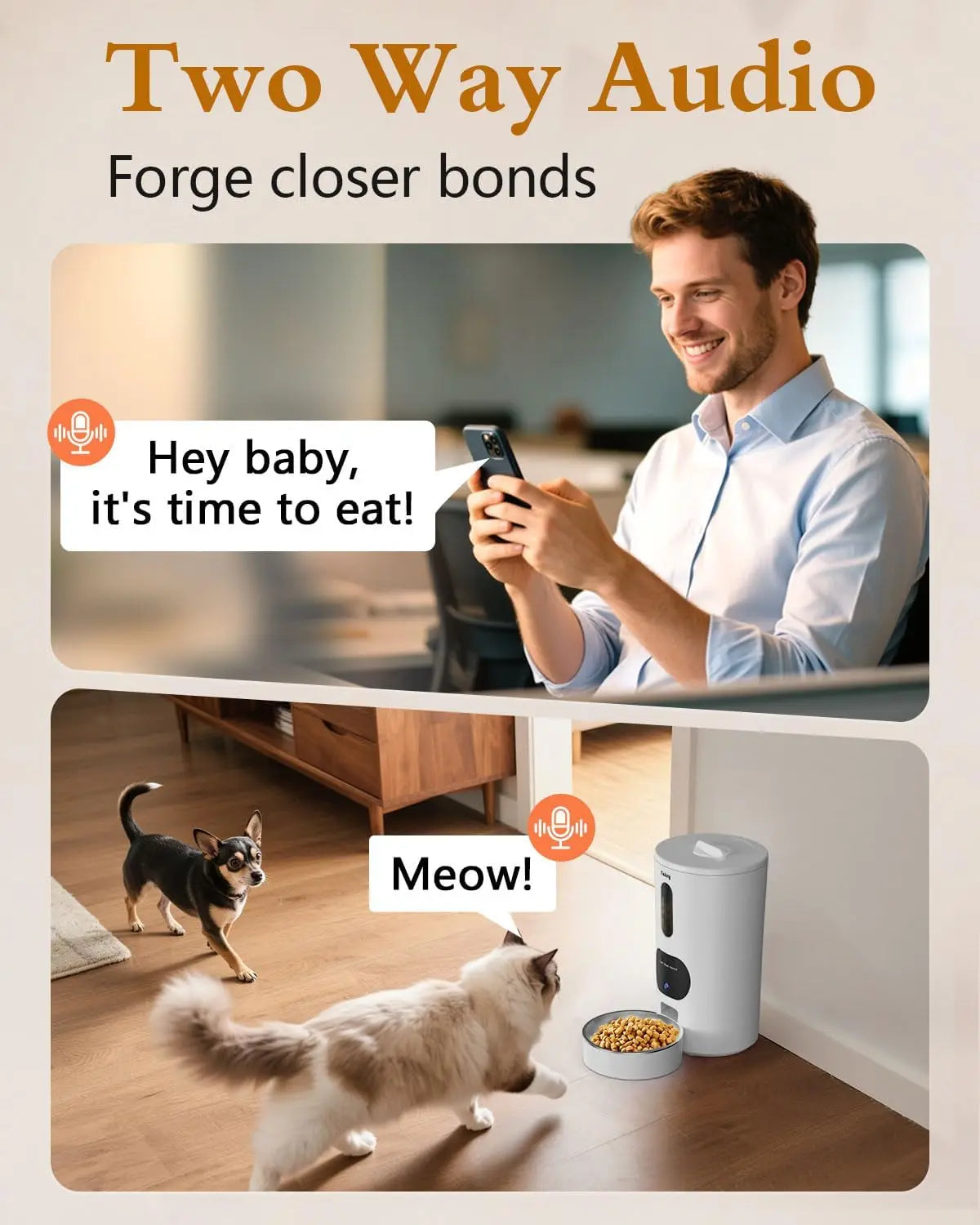 ValuTail™ 5G WiFi Smart Pet Feeder with 1080P HD Camera & Night Vision