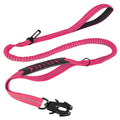 Premium Nylon 2-in-1 Reflective Khaki Tactical Design Car Leash with Shock-Absorbing Bungee, Dual Handles, and Frogtongue Buckle - For Medium to Large Dogs