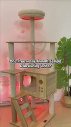 ValuTail™ Modern Wooden Cat Tree Tower with Acrylic Space Capsule